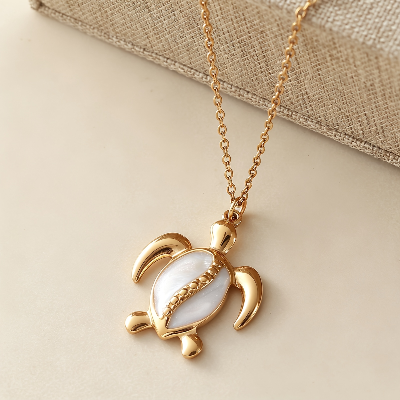 Women's 18K Golden Plated Turtle Pendant Necklace — Ocean Style
